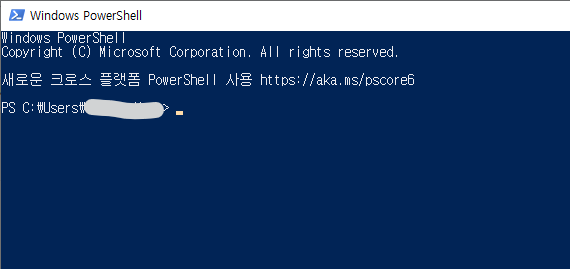 PowerShell화면 이미지
